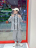 G.DUCKKIDS兒童裝男童春裝套裝春秋款2025新款春季運(yùn)動衣服中大童男孩酷帥氣 灰色 150 cm 曬單實拍圖