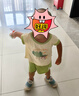 巴帝巴帝夏季嬰幼兒童純棉套裝無袖背心短褲男女寶寶 綠 探險(xiǎn)小貓 110 曬單實(shí)拍圖