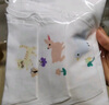 全棉時(shí)代嬰兒隔汗巾紗布吸汗兒童寶寶幼兒園純棉墊背巾小熊小鹿小貓3條/袋 曬單實(shí)拍圖