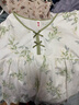 芬騰睡衣女士純棉2025年夏季新款V領(lǐng)碎花可外穿短袖女士家居服套裝 曬單實(shí)拍圖