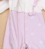 戴維貝拉新生兒春裝爬服嬰幼兒棉連體衣女寶假兩件哈衣 曬單實(shí)拍圖