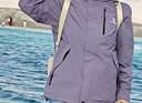駱駝（CAMEL）三防沖鋒衣戶(hù)外登山服防風(fēng)防水防污三合一運動(dòng)外套 AD12263514X抓絨內膽凝夜紫男女 XS 曬單實(shí)拍圖