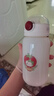 【京東物流】新款塑料兒童吸管杯可愛卡通直飲杯子便攜學(xué)生女 紅色 450ml 櫻桃小貓 曬單實(shí)拍圖