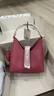 芙拉（FURLA）[秋冬新品]IRIDE牛皮迷你女士百搭休閑手提斜挎包HOBO包流浪包 肉粉色 曬單實(shí)拍圖