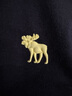 ABERCROMBIE & FITCH【百搭純色】女裝25夏季經(jīng)典小麋鹿修身圓領(lǐng)短袖T恤KI139-5759 黑色 M (165/96A) 曬單實(shí)拍圖