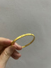 夢(mèng)金園七夕情人節(jié)黃金手鐲蝴蝶車(chē)花素圈5D硬金足金鐲子送女友生日禮物 54圈口-約5.4g 曬單實(shí)拍圖
