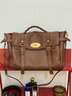 Mulberry【新品】/瑪葆儷Alexa超大斜挎單肩手提學(xué)院通勤女包 亮褐色 超大號 曬單實(shí)拍圖