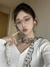 慕楚近視眼鏡女韓系素顏大框顯瘦防藍光輻射可配有度數散光變色鏡片男 煙霧紫 眼鏡框【免郵試戴贈運費險】 曬單實(shí)拍圖