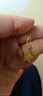 中國(guó)黃金（CHINA GOLD）繞線星星黃金項(xiàng)鏈女款五角星足金吊墜掛墜情人節(jié)生日禮物送女友 繞線星星吊墜+18K金鏈 約0.8g 曬單實(shí)拍圖