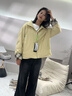 雅鹿女士2025新款短款鵝絨服保暖加高立領(lǐng)拼接撞色休閑復(fù)古 檸檬黃 S 建議90-110斤 曬單實(shí)拍圖