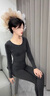 雅鹿女士保暖內(nèi)衣女秋冬季新款羊毛發(fā)熱無痕修身內(nèi)搭美體秋衣秋褲套裝 黑色 【保暖綿羊絨 高彈修身】 XL 【建議體重80-110斤】 曬單實拍圖