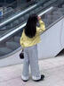女童春秋套裝2025新款洋氣兒童時(shí)髦衛(wèi)衣中大童女孩秋裝休閑兩件套 黃色 150 曬單實(shí)拍圖