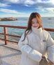 VEOX羽絨棉服女2025新款冬季ins原宿港風(fēng)棉衣oversize冬季立領(lǐng)棉襖女 米白色 M 建議100-115斤 曬單實(shí)拍圖