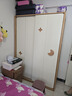 源氏木語(yǔ)兒童家具兒童衣柜全實(shí)木家用臥室男孩女孩移門(mén)衣櫥橡木儲(chǔ)物收納推拉門(mén)柜子 (暖白）1.4米移門(mén)衣柜 曬單實(shí)拍圖
