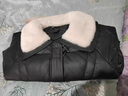DRPR品牌女裝毛領(lǐng)皮面羽絨服女2025冬季韓版寬松保暖短款牛角扣外套 黑色 M 推薦105-115斤 曬單實(shí)拍圖