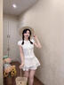 勤記短袖襯衫女收腰泡泡袖娃娃領(lǐng)上衣法式甜美白色娃娃領(lǐng)襯衫短袖女泡 白色優(yōu)質(zhì)版 S建議75-95斤 均碼 曬單實(shí)拍圖