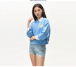 TOMMY JEANS25新款春夏女裝純棉美式復(fù)古潮流字母印花寬松圓領(lǐng)衛(wèi)衣21345 藍(lán)色C12 S 曬單實(shí)拍圖