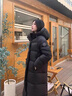 蕓蕁羽絨服女2025新款羽絨服女中長(cháng)款冬季時(shí)尚加厚過(guò)膝連帽保暖外套短 黑色【長(cháng)款】 S 90-120斤 曬單實(shí)拍圖