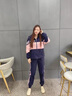 WASSUP JOYZON品牌運(yùn)動(dòng)套裝女寬松顯瘦春秋款學(xué)生休閑大碼加絨外套跑步服兩件套 粉藍(lán)色（春秋款兩件套） S（建議75-90斤） 曬單實(shí)拍圖
