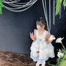 G.DUCKKIDS小黃鴨童裝洛麗塔公主裙女童裙子夏季兒童禮服連衣裙女孩子蓬蓬裙 藍色 90 尺碼建議1~2歲cm 曬單實拍圖