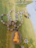 蒂蔻（Tico）八大守護神十二生肖金鑲玉吊墜項鏈男女鑲嵌和田玉圓筒生日禮物 曬單實(shí)拍圖