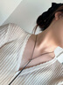 Arsis流光水滴皮繩項鏈女原創(chuàng)設(shè)計時尚百搭項鏈送女友生日禮物 流光水滴皮繩項鏈 曬單實拍圖