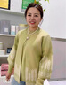 恒源祥媽媽秋裝高貴針織兩件套裝中年女裝秋冬喜慶禮服婆婆婚宴加絨套裝 桔紅色 M 【建議90-105斤】 曬單實(shí)拍圖