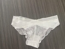 德國(guó)品質(zhì)法式純欲性感舒適蕾絲女士?jī)?nèi)褲低腰棉襠透氣輕薄三角褲 白色+白色 M (建議80-100斤) 曬單實(shí)拍圖
