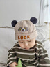 迪士尼（Disney）嬰兒帽子秋冬超萌幼兒男童地主帽小月齡男女寶寶春秋季男孩瓜皮帽 LUCK熊貓地主帽-米色 43-49cm/參考3-24個(gè)月 曬單實(shí)拍圖