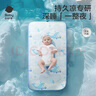 babycare嬰兒天絲苧麻涼席寶寶透氣涼墊幼兒園抗菌涼席鯨魚樂車65*120CM 曬單實拍圖