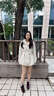 Lily Wei【偷個(gè)月亮】甜美文藝粗跟短靴學(xué)院風(fēng)舒適百搭時(shí)裝靴大碼 深棕色【跟高7cm】 單層 36 曬單實(shí)拍圖