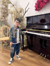 G.DUCKKIDS兒童裝男童牛仔套裝春秋季2025新款秋裝兒童服裝男孩時髦兩件套 寶藍(lán)色 160 曬單實拍圖