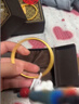 結婚假三金首飾一套仿真項鏈訂婚擺臺道具五金套裝婚禮假黃金手鐲 拉絲方糖三金+鉆戒+單層禮盒 曬單實(shí)拍圖