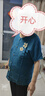 奉孝媽媽裝夏裝棉綢套裝奶奶襯衫上衣老年人夏季T恤短袖減齡兩件套 曬單實(shí)拍圖