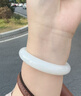 凈心石 和田玉手鐲女款白玉平安鐲送女友送媽媽 內(nèi)徑約57-58mm 曬單實(shí)拍圖