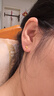 周六福（ZLF）七夕禮物  黃金耳飾女足金999海豚耳釘可愛時尚亮面耳針 計價 0.82g 曬單實拍圖