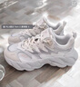 斐樂(lè )（FILA）官方楊冪同款女鞋蕨草鞋2代老爹鞋2025夏季新款透氣休閑鞋運動(dòng)鞋 白中白/亮灰-AB 38 曬單實(shí)拍圖