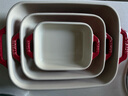 琺寶（staub）加厚方形烤盤(pán)3件套  27cm+20cm+14cm櫻桃紅 40508-162 曬單實(shí)拍圖