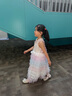 迪士尼女童2025新款公主裙夏透氣裙子女孩連衣裙禮服裙TD2EQ007 粉140 曬單實(shí)拍圖