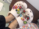 卡駱馳（CROCS）貝雅兒童洞洞鞋男女童戶(hù)外包頭沙灘鞋拖鞋/207013/207012 深藍色-410 26 (155mm) 曬單實(shí)拍圖