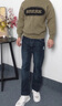 羅蒙加絨牛仔褲秋冬款男寬松直筒潮男褲彈力百搭男士休閑褲子男 090灰藍黑常規(guī) 32碼 曬單實拍圖