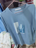 海瀾之家（HLA）短袖T恤男款涼感短袖男25夏季 新街潮-藍灰BG HNTBW2W083A M 170/88A 推薦63-68kg 曬單實(shí)拍圖