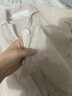 MUJI COM無(wú)印100%純棉雙層紗布睡衣春秋夏薄款男女情侶純色家居服套裝 奶茶色/女款 L 曬單實(shí)拍圖