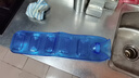 SAMPLY頸椎熱敷熱水袋注水加厚大號(hào)長(zhǎng)條暖水袋枕頭暖脖子關(guān)節(jié)透明 【送絨布套】玉帶藍(lán) 曬單實(shí)拍圖