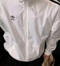 adidas情侶款復(fù)古風梭織立領(lǐng)夾克外套男女秋季阿迪達斯官方三葉草 亮白 XS 曬單實拍圖