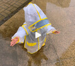 儷韻小屋（LiYunHouSe）兒童雨衣一套裝嬰兒雨衣1到3歲幼兒園全身寶寶雨披三件套寶寶雨靴 黃色雨衣 S碼 適合身高70-95 雨衣+雨鞋 25碼內長(cháng)14 曬單實(shí)拍圖