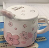 貝瑟斯馬克杯 陶瓷杯帶蓋喝水杯子咖啡杯櫻花浮雕泡茶杯辦公家用杯子 曬單實(shí)拍圖