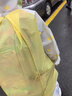 lemonkid兒童雨衣男女童小學(xué)生雨披帶書(shū)包位寶寶上學(xué)防雨服 芝士檸檬黃XL 曬單實(shí)拍圖
