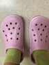 卡駱馳crocs洞洞鞋貝雅卡駱班輕便耐磨一腳蹬休閑鞋|205089 芭蕾粉/糖果粉-6TG 39 (240mm) 曬單實拍圖
