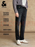 杰克·瓊斯（JACK&JONES）【衣啟贏(yíng)運】男裝25年秋冬季加絨牛仔褲男905錐形刺繡彈力褲子男 A16深灰牛仔 常規 36 185 W36/L32 曬單實(shí)拍圖